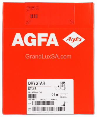 X-ray thermal film for general radiology Agfa Drystar DT 2 B 20x25 cm.